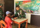 Wujud Kepedulian TNI di Tanah Papua, Yonif 756/WMS Gelar Pengobatan Massal dan Karya Bhakti di Gereja Baptis Subaga Wamena