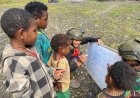 Satgas Banau Gembleng Literasi Anak Perbatasan Papua