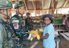 Marinir Yonif 10/SBY Tebar Kebaikan di Perbatasan Maybrat