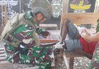 Marinir Pos Logpon Hadirkan Senyum Sehat di Papua Pegunungan