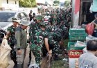 Aksi Bersih Pasar Wamanggu Merauke Sambut Hari Juang TNI AD ke-80