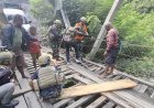 Jembatan Kalome Kokoh Kembali, Asa Warga Papua Dibangun Satgas Raja Alam