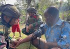 Satgas Yonif 732/Banau Jangkau Kesehatan Warga Pedalaman Julukoma