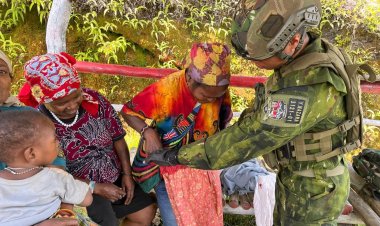 Satgas 500/Sikatan Hadirkan Natal Hangat di Bilogai