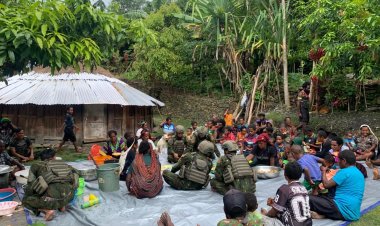 Mewoluk Bersemi: TNI dan Warga Puncak Jaya Rayakan Persaudaraan Lewat Jamuan Hangat
