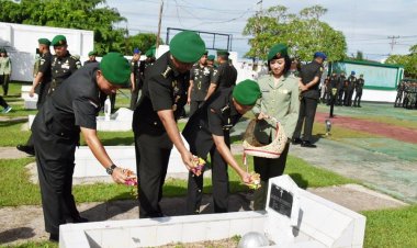 Ziarah Rombongan Peringati Hari Juang TNI AD 2025 di Merauke Berlangsung Khidmat