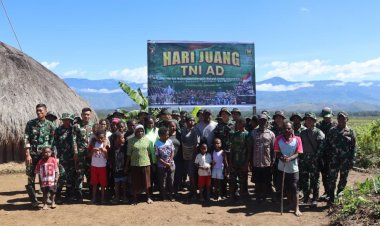 Yonif 756/WMS Gelar Karya Bhakti Dalam Rangka Hari Juang Kartika TNI AD