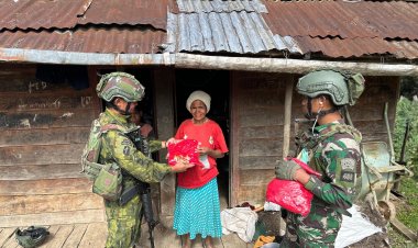 Komsos Hangat Satgas Yonif 408/Sbh: Semangat Indonesia di Goa Balim