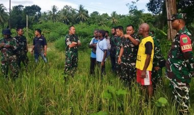 Dandim 1701/Jayapura Dampingi Danrem Tinjau Lahan Cetak Sawah di Kampung Aimbe