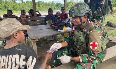 Peduli Kesehatan Masyarakat, Satgas Pamtas RI-PNG Statis Yonif 753/AVT Selalu Hadir Dengan Cepat Untuk Masyarakat