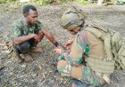 Satgas Yonif 732/Banau Bawa Pelayanan Kesehatan Gratis ke Perbatasan Papua