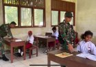 Marinir Sambut Siswa SD Fuog, Bangkitkan Semangat Belajar di Perbatasan