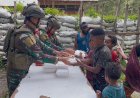 Banau Tebar Kebahagiaan: TNI Hadir dengan Kepedulian di Papua Tengah