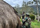 Prajurit TNI Turun Tangan Bantu Warga Papua Perbaiki Honai