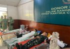 Personil Yonif 756/WMS dan Persit Kartika Candra Kirana Cabang XL Yonif 756/WMS Laksanakan Donor Darah Di Kabupaten Jayawijaya