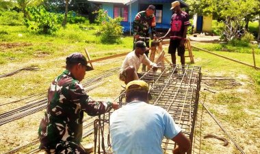 Peran Aktif Babinsa Merauke, Pembangunan Jembatan Garuda di Kampung Candra Jaya Resmi Dimulai