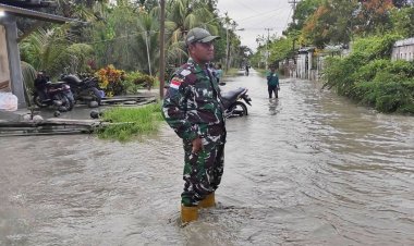 Siaga Banjir: Koramil Arso Pastikan Keselamatan Warga di Tengah Luapan Kali Tami