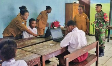 Sukseskan Ujian TKA Gelombang Pertama, Babinsa Berikan Motivasi dan Rasa Aman