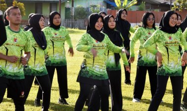 Jalin Semangat Kebersamaan, Kodim 1707/Merauke Gelar Olahraga Bersama Prajurit dan Keluarga